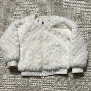 C&C toddler faux fur bomber jacket